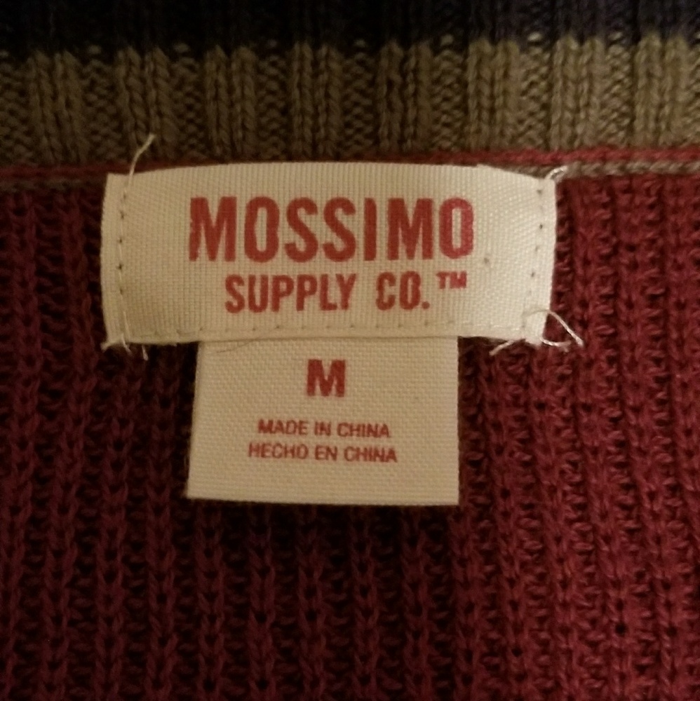 Mossimo Varcity Sweater in Maroon